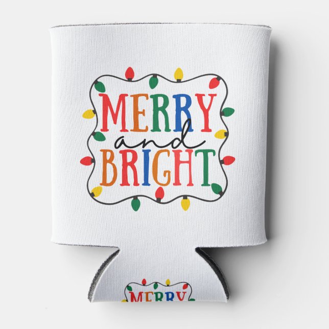 Porta-lata Merry And Bright Christmas (Frente)