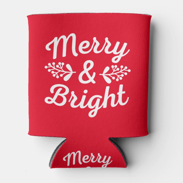 Porta-lata Merry & Bright Christmas  (Frente)