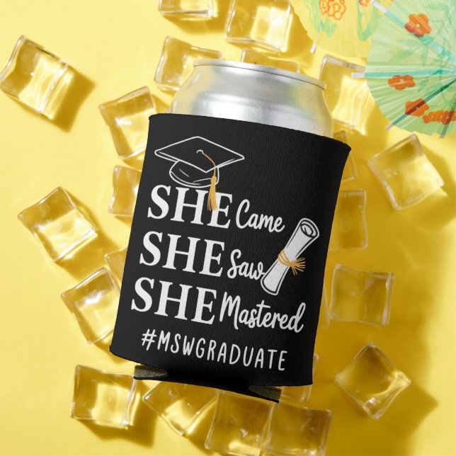 Porta-lata Mestrado MSW Mestre em Trabalho Social Graduado (Verão in situ)