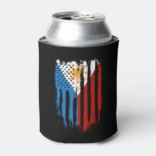 Porta-lata Metade Americano Metade Filipino Bandeira das Fili