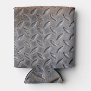 Porta-lata Metais de diamante, textura de aço soldado.