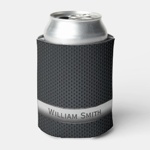 Porta-lata Metal escuro listrado de aço