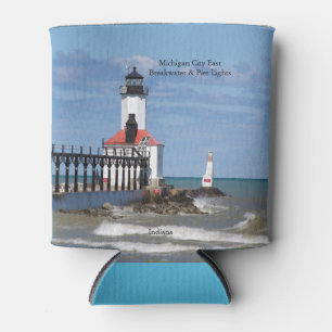 Porta-lata Michigan City East Pierhead & Breakwater Lights