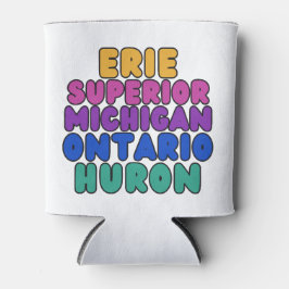 Porta-lata Michigan Rainbow Text Great Lakes Can Cooler