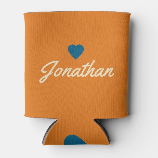 Porta-lata Mid-Century Warm Citrus Vintage BL Heart Signature (Frente)