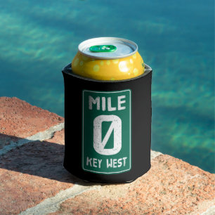 Porta-lata Mile 0 Key West Florida Vintage Road Sinal