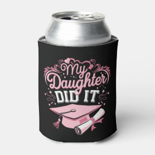 Porta-lata Minha Filha Fez Isso Graduada Rosa Formatura Famíl