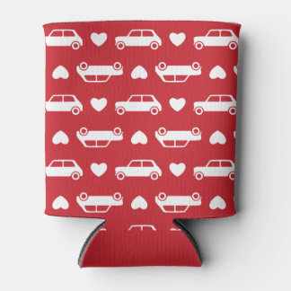 Porta-lata Mini Carro Corações Vermelho