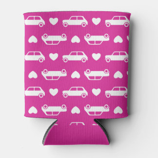 Porta-lata Mini Cooper Hearts - Lata Brilhante Cor-de-Rosa