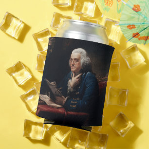 Porta-lata Miniatura do retrato de Benjamin Franklin na Casa