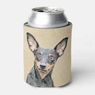 Porta-lata Miniatura Pinscher Pintando Bela Arte Original de