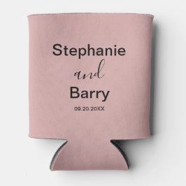 Porta-lata Minimalist Dusty Pink Custom Wedding