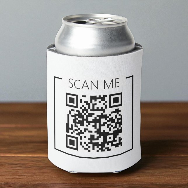 Porta-lata Minimalist QR Code Scan Me Business (Criador carregado)
