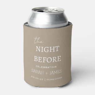 Porta-lata Mínimo De Taupe Branco Na Noite Antes Do Casamento