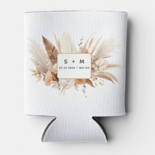 Porta-lata Mínimo Rustic Elegant Boho Floral Wedding Vintage