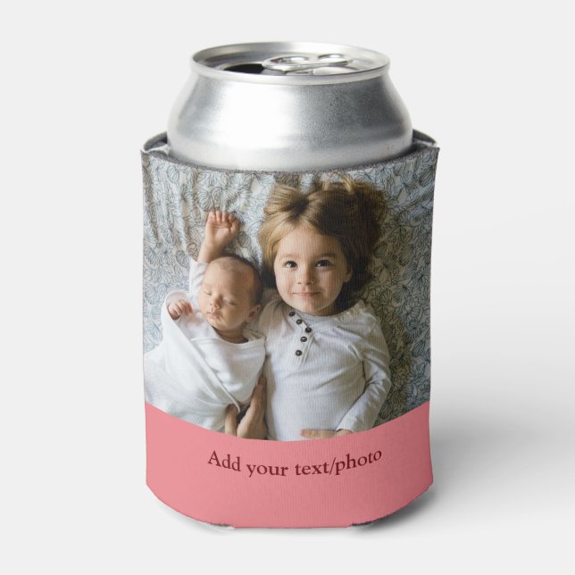 Porta-lata Mínimo simples ADICIONE O TEXTO FOTOGRÁFICO C (Can Front)