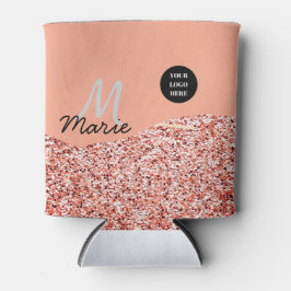 Porta-lata minúscula azul adicionar texto do logotipo obrigad