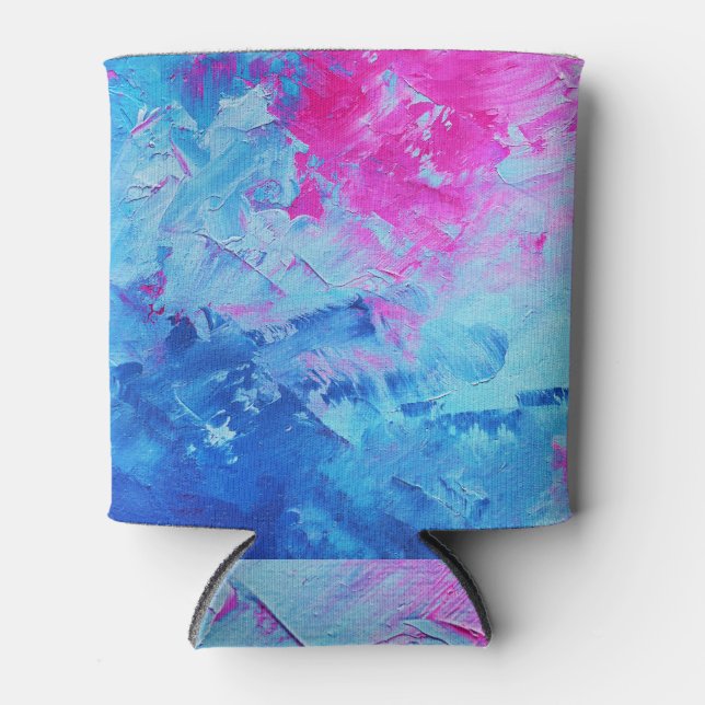 Porta-lata Mistério de canvas: Textura de pintura de óleo com (Frente)