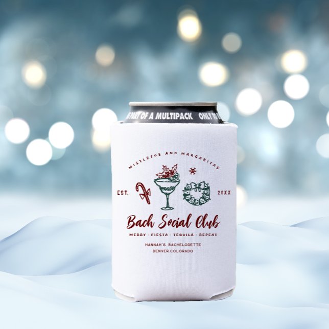 Porta-lata Mistletoe e Margaritas | A Noiva Solteira do Natal (Criador carregado)