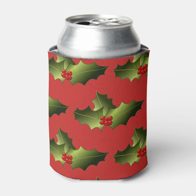 Porta-lata MistletoRed e Green Can Cooler (Can Front)