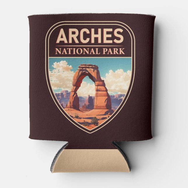 Porta-lata Moab Arches National Park Utah Delicate Arch Retro (Frente)