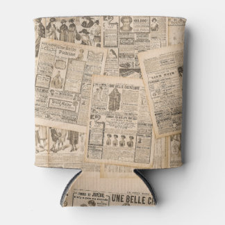 Porta-lata Moda antiga: Páginas de publicidade em jornal