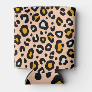 Porta-lata Moda colorida de leopardo, textura de na moda.