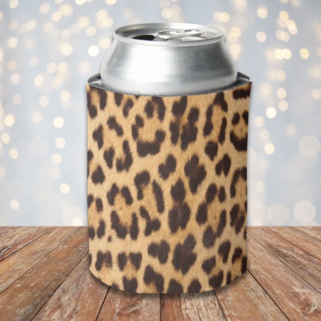 Porta-lata moda de safari selvagem da Tendente na moda (trendy stylish wild safari fashion leopard print can cooler)
