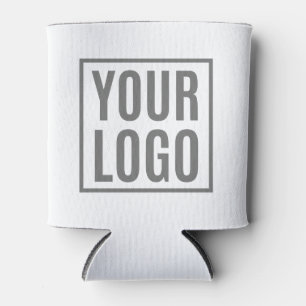 Porta-lata Modelo de logotipo duplo personalizado