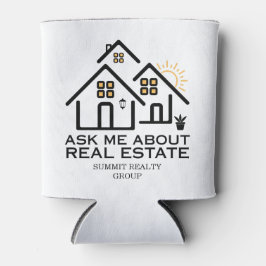 Porta-lata Modern Ask Me About Real Estate Drink