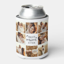 Porta-lata Modern Black and White Photo Collage Keepsake