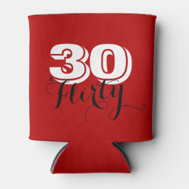 Porta-lata Modern Red White 30 e FLIRTY Birthday Cheers Diver