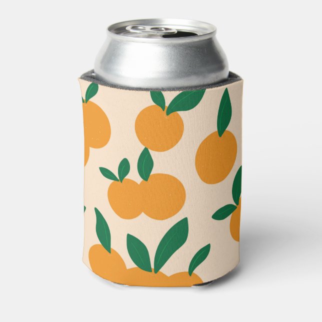 Porta-lata Modern Stylish Citrus Fruit Oranges Pattern (Can Back)