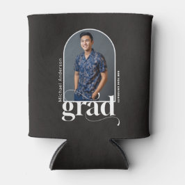 Porta-lata Modern White Typography Arch Photo Grad Party