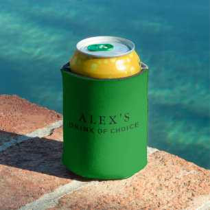 Porta-lata Moderno Personalizado Verde