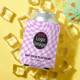 Porta-lata Moderno Professional Custom Business Checker Rosa