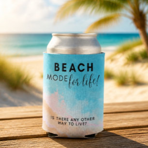 Porta-lata Modo de praia para vida - Persoanize que ele pode