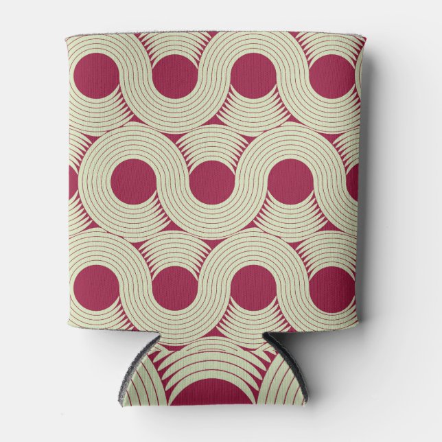 Porta-lata Moebius Stripe: Azulejo Vermelho Infinito (Frente)