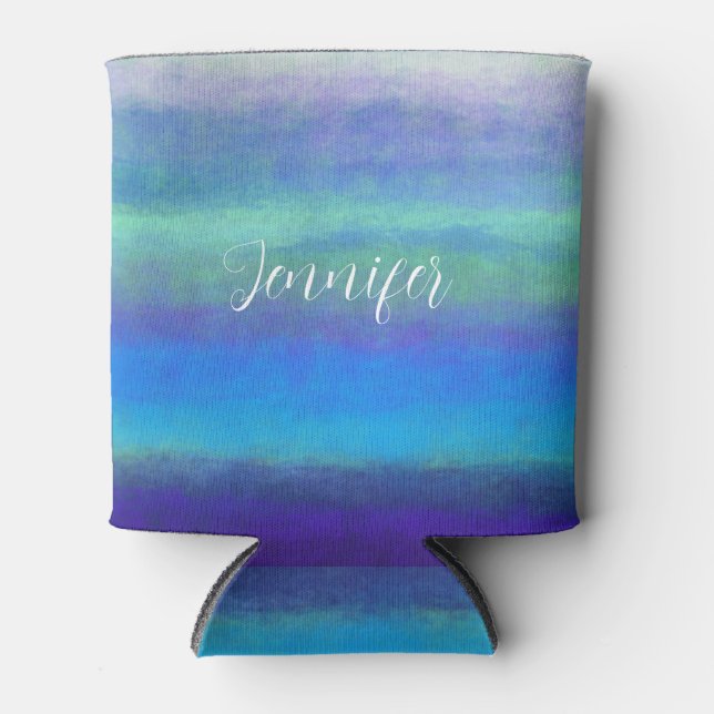 Porta-lata Mole de azul e verde (Frente)