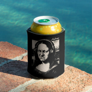 Porta-lata Mona Lisa Rosto de Bass Música Divertida Amantes D