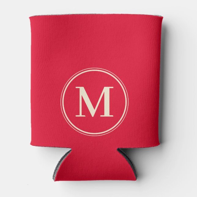 Porta-lata Monogram Solid Cherry Picking Pink Color  (Frente)