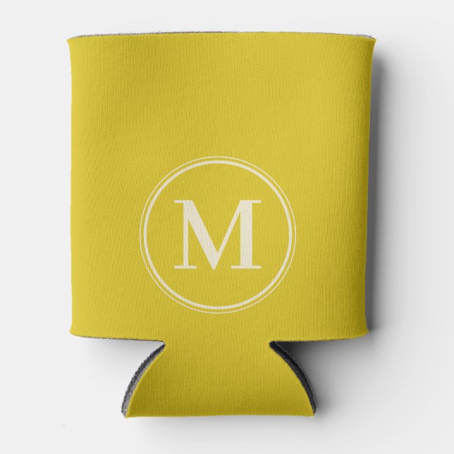 Porta-lata Monogram Solid Dark Lemon Color  (Frente)