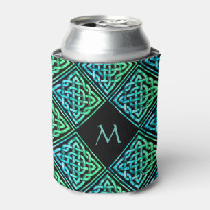 Porta-lata Monograma Celtic Knot Blue Can Cooler