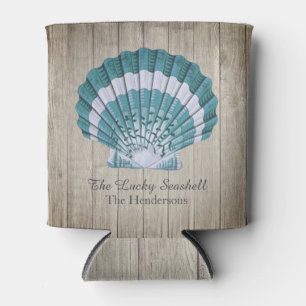 Porta-lata Monograma de Cana Azul Costeira Marítima Personali