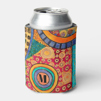 Porta-lata Monograma de padrão de Abstrato moderno