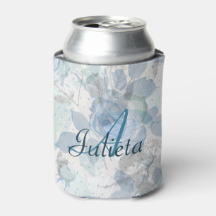 Porta-lata Monograma do pastel rosa