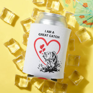 Porta-lata Monograma Eu Sou EXCELENTE Captura Amor Pesca