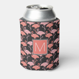 Porta-lata Monograma | Flamingoes Tropicais Rosa
