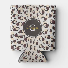 Porta-lata Monograma moderno de impressão do padrão de chita 