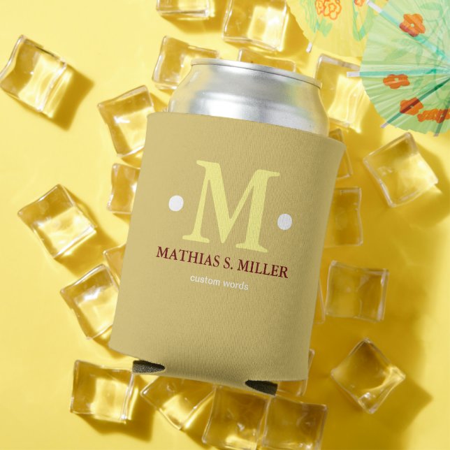 Porta-lata Monograma/Nome e Um Inicial (Verão in situ)